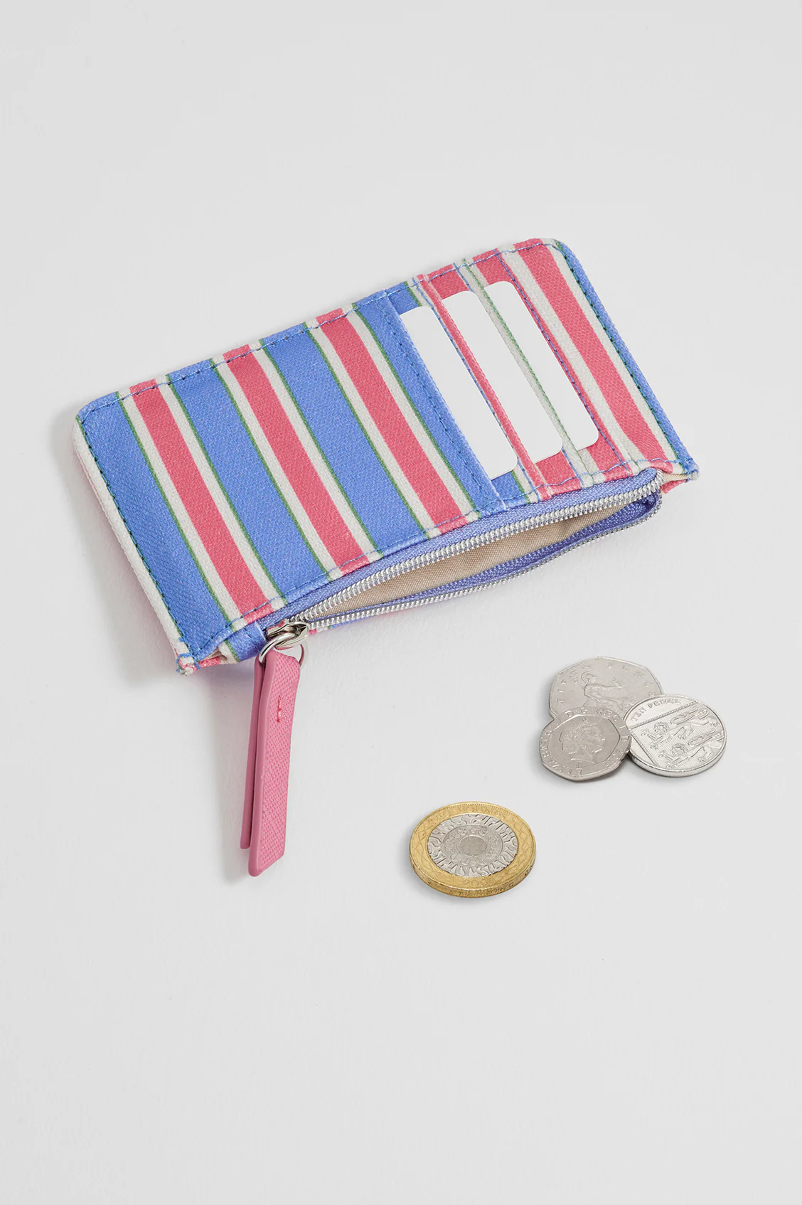 Blue Stripe Card Purse - Image 5