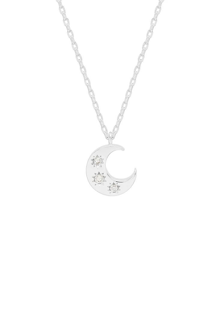 CZ Moon Pendant - Image 3