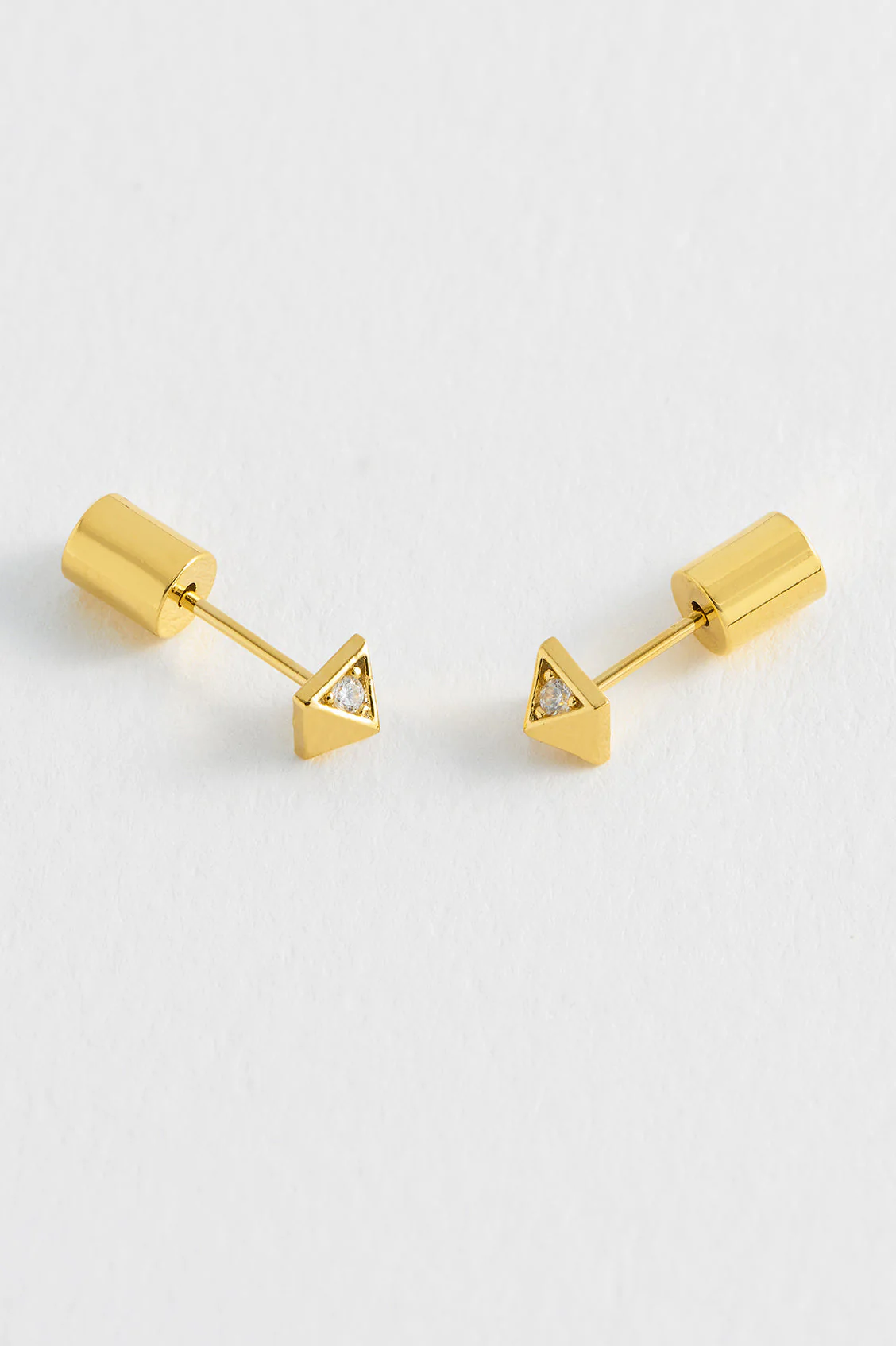 CZ Quilted Inlay Pyramid Studs