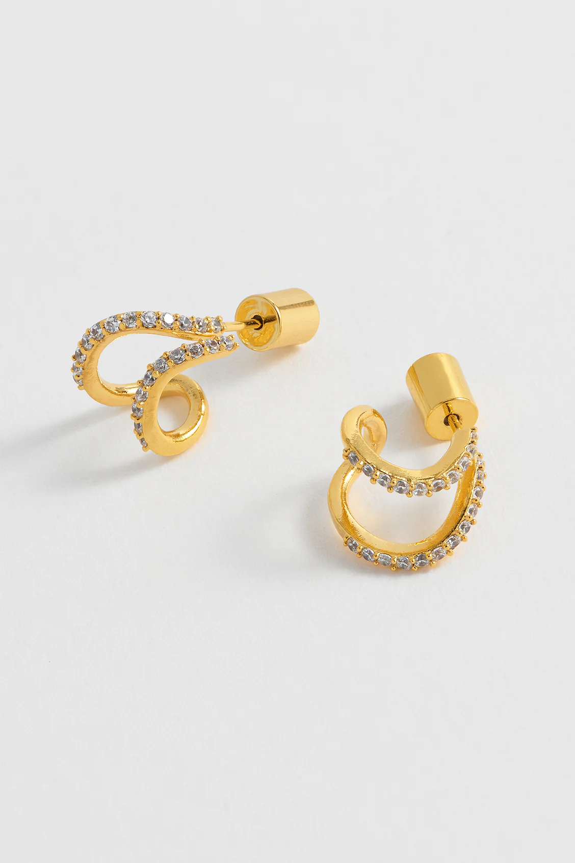 CZ Wave Earrings - Image 4