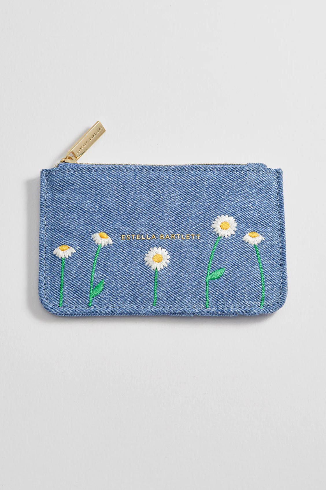 Daisy Embroidered Card Purse