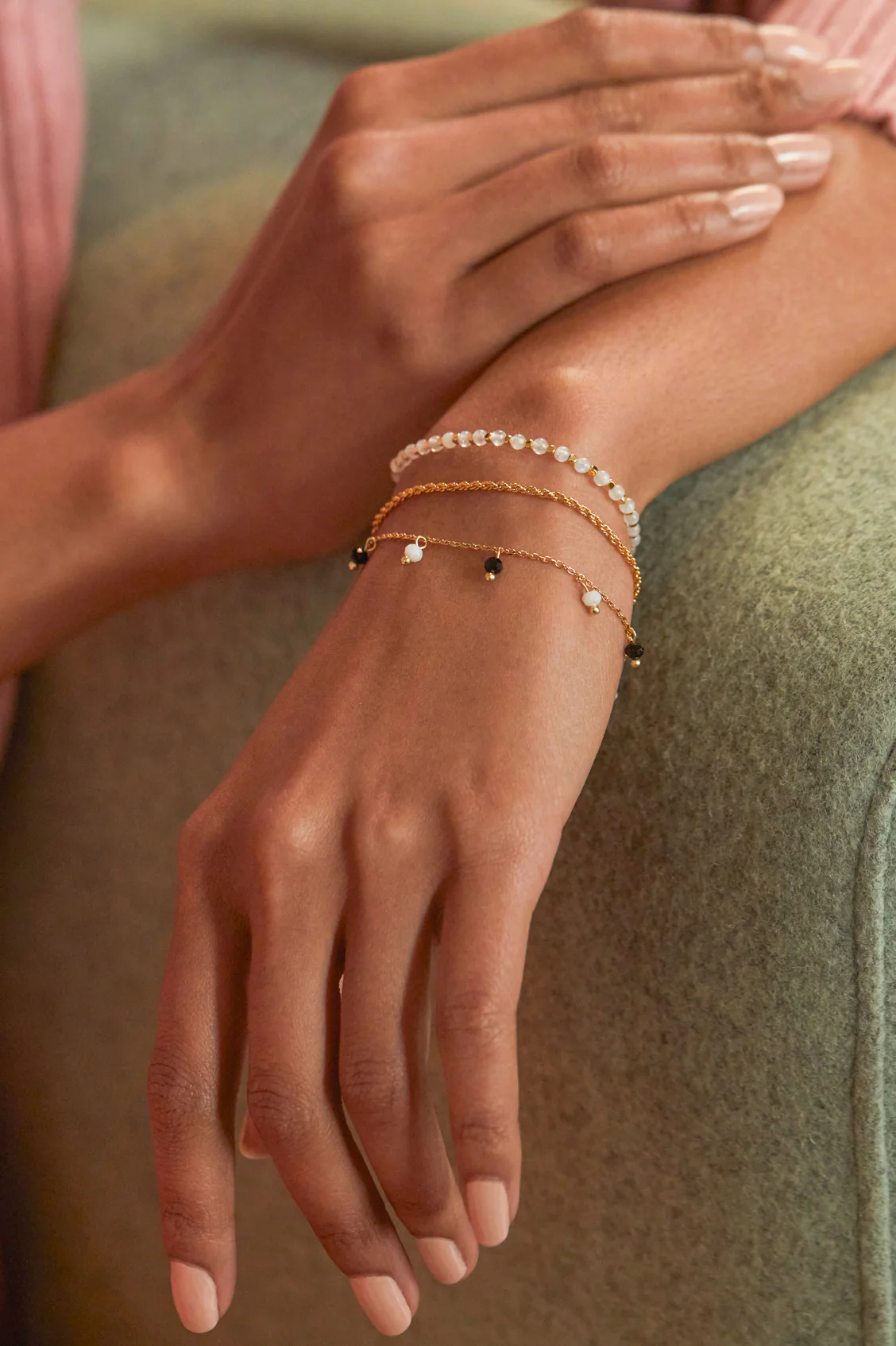 Double Chain Crystal Bracelet - Image 4