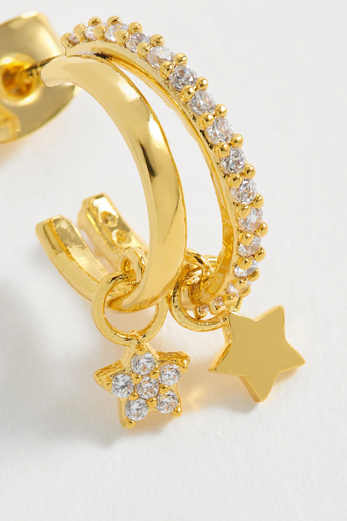 Duo Pave Star Hoops - Image 4