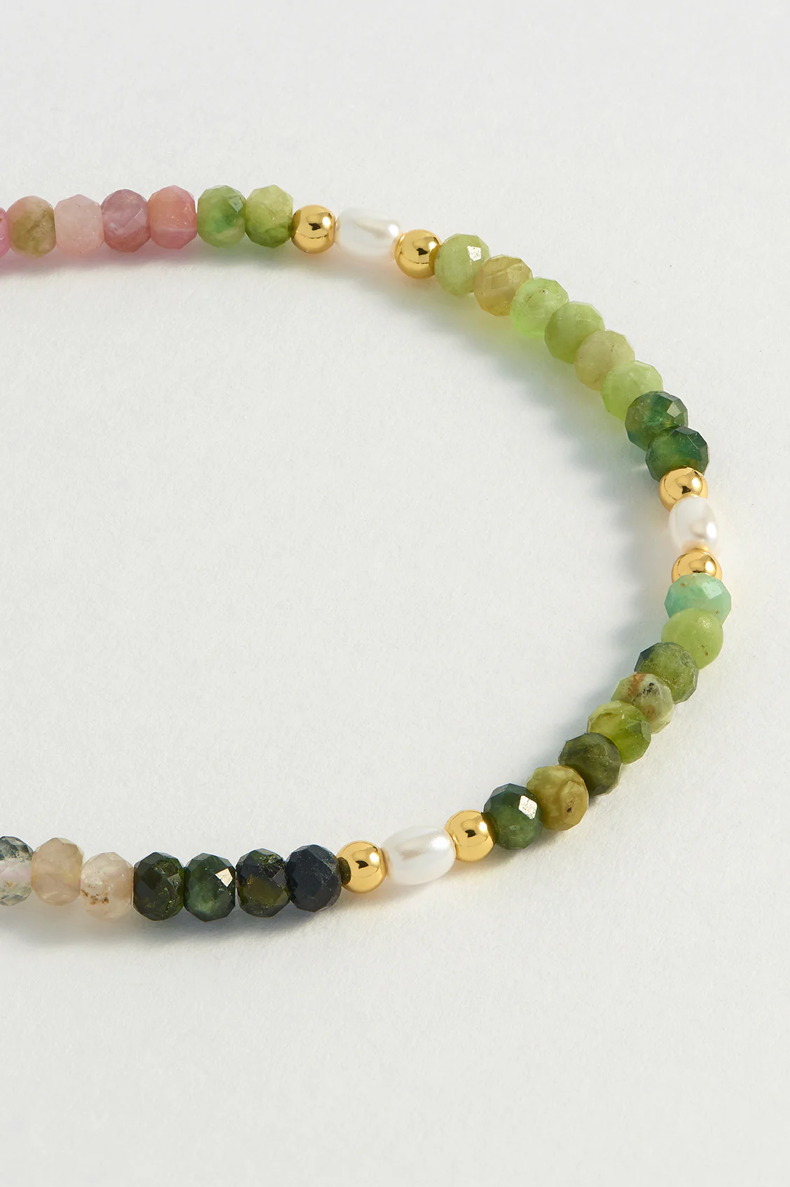 Gemstone Pearl T-Bar Beaded Bracelet - Image 4