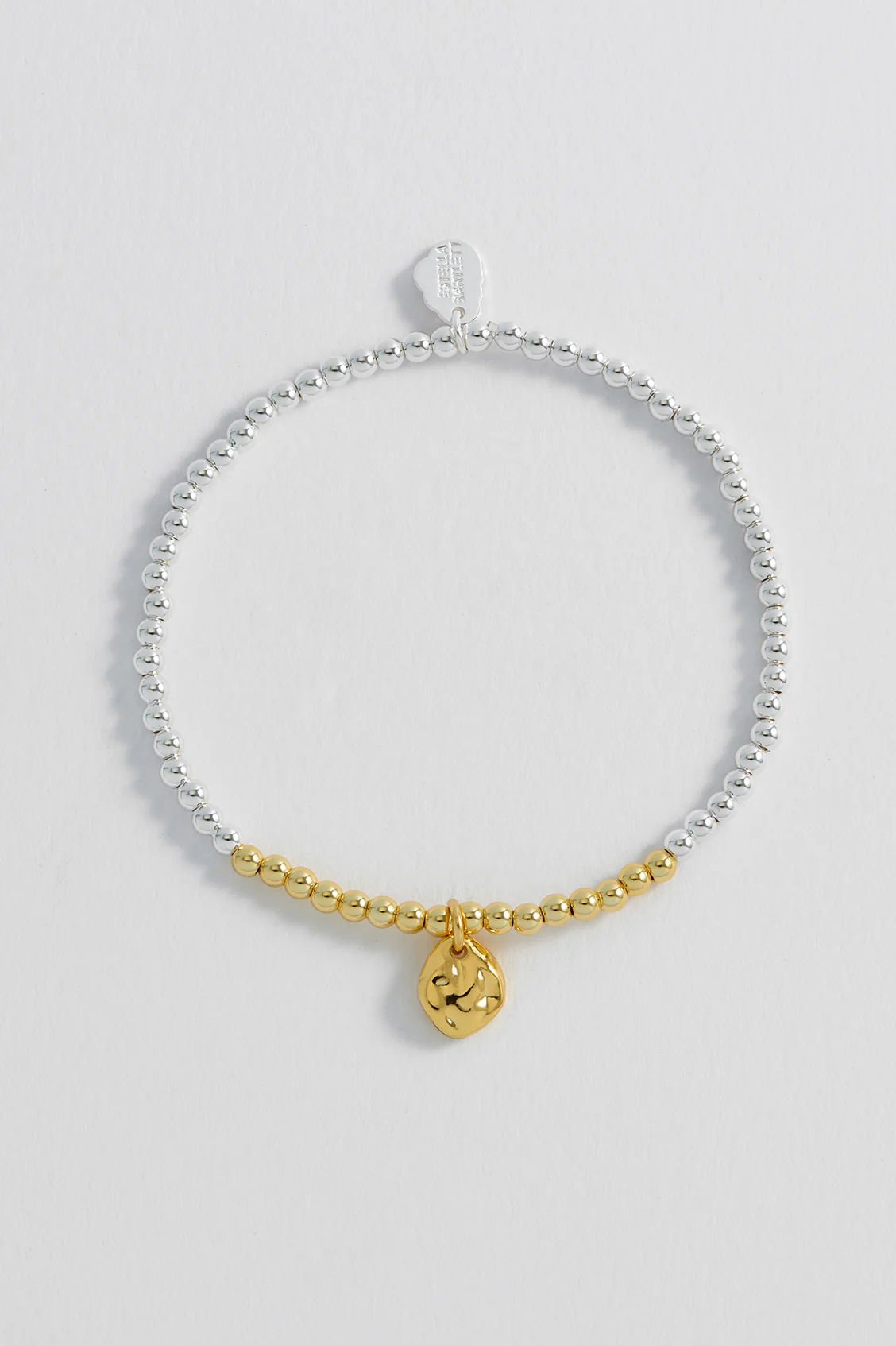 Hammered Charm Beaded Bracelet - Image 4