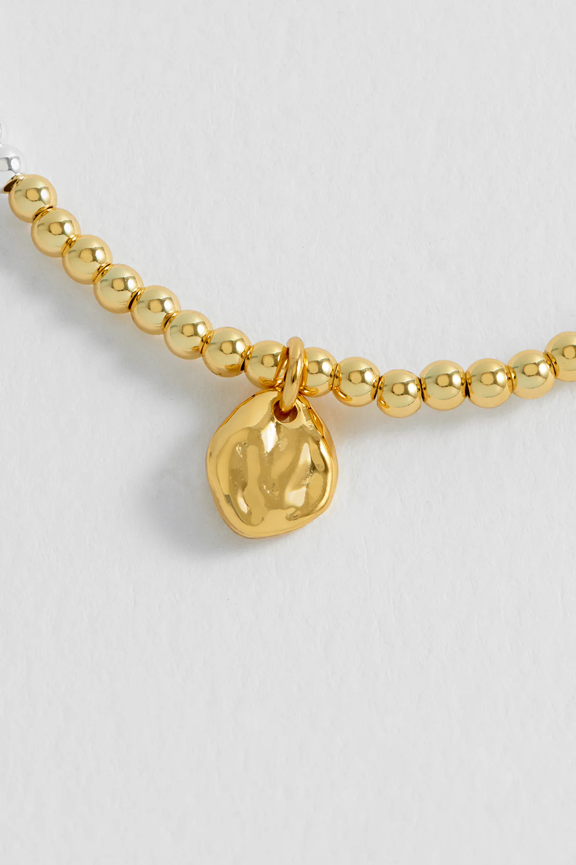 Hammered Charm Beaded Bracelet - Image 5