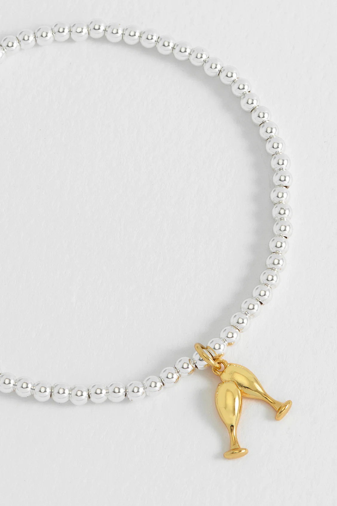Sienna Beaded Champagne Charm Bracelet - Image 5