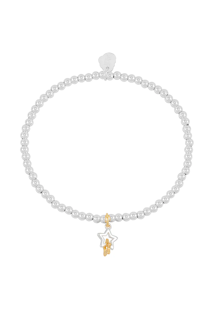 Sienna Beaded Interlinked Star Charm Bracelet - Image 3
