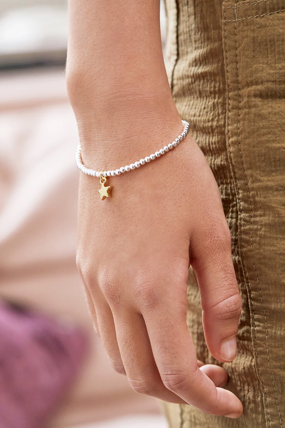 Sienna Beaded Puffy Star Charm Bracelet - Image 4