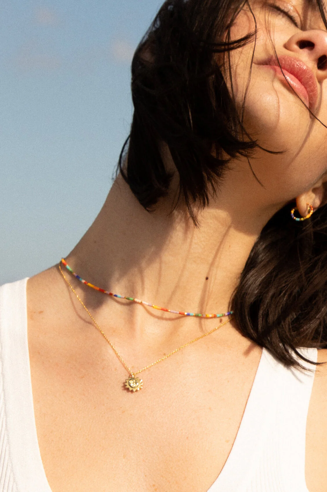 Rainbow Beaded Necklace - Image 2