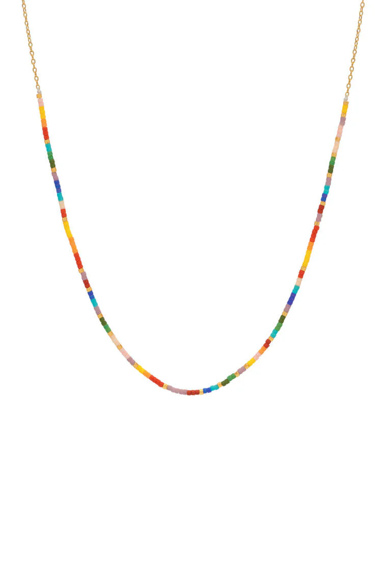 Rainbow Beaded Necklace - Image 3
