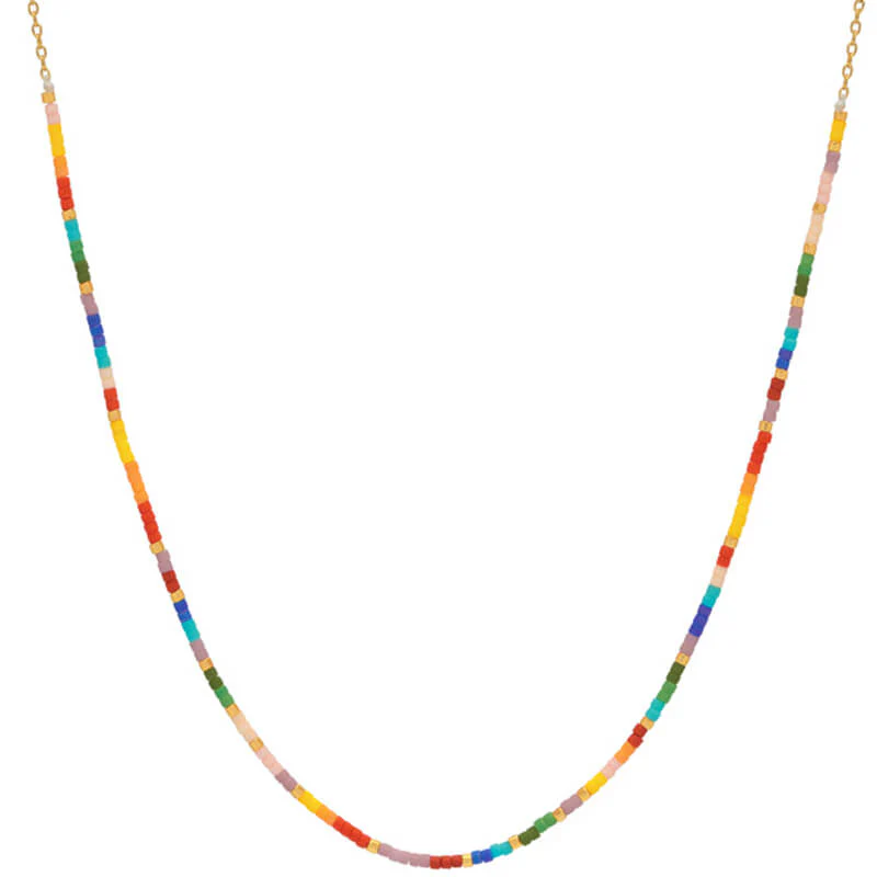 Rainbow Beaded Necklace - Image 5