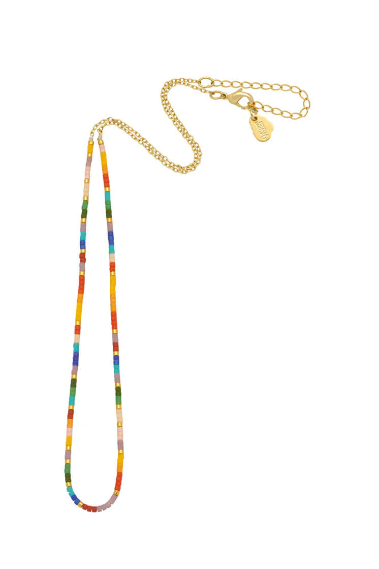 Rainbow Beaded Necklace - Image 6