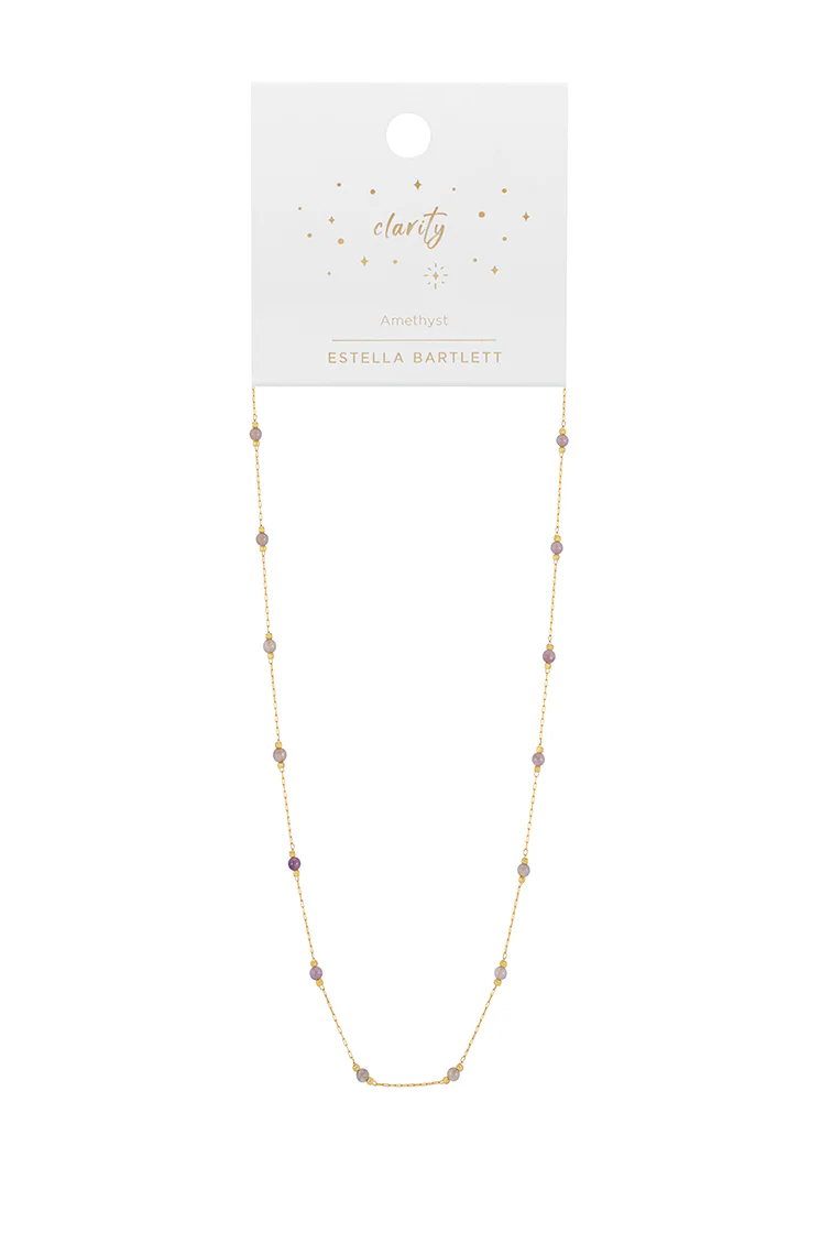 Wellness Amethyst Gemstone Bead Necklace - Image 3