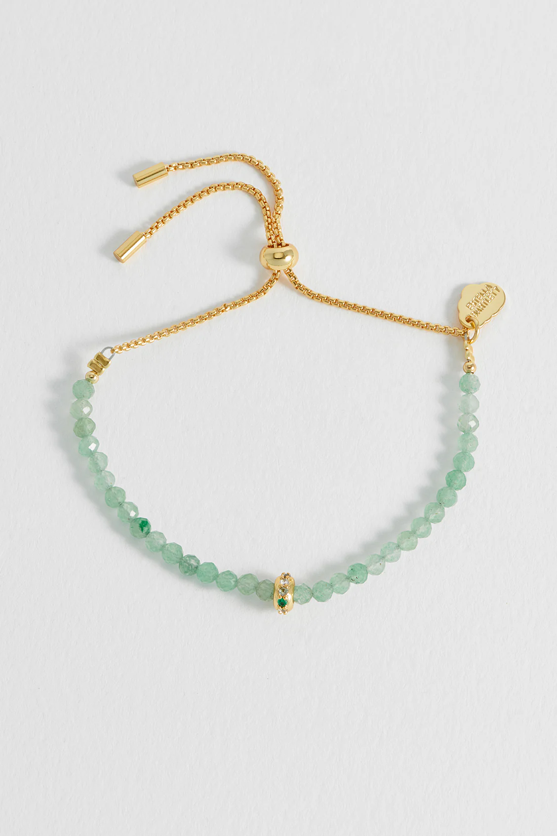 Green Aventurine CZ Disc Amelia Bracelet - Image 4