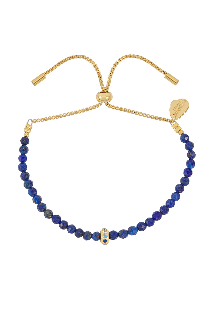 Lapis Lazuli CZ Disc Amelia Bracelet - Image 3