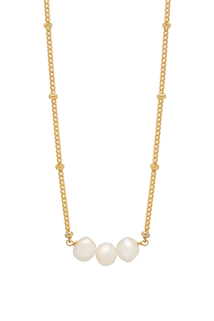 Beaded Chain And Pearl Necklace - Image 3