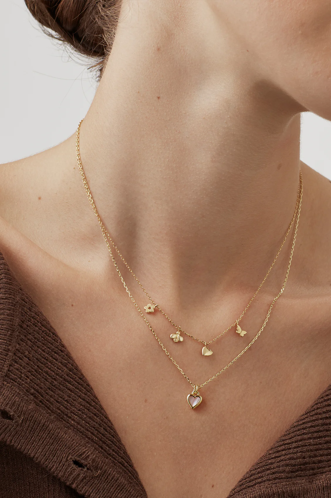 Bee and Butterfly Charm Necklace - Image 4