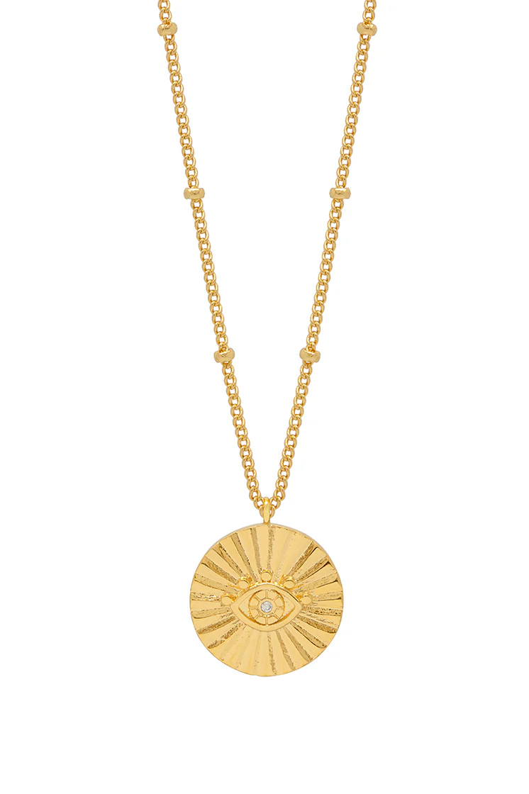Boho Eye Coin Necklace - Image 3