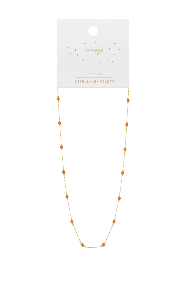 Wellness Carnelian Gemstone Bead Necklace - Image 3