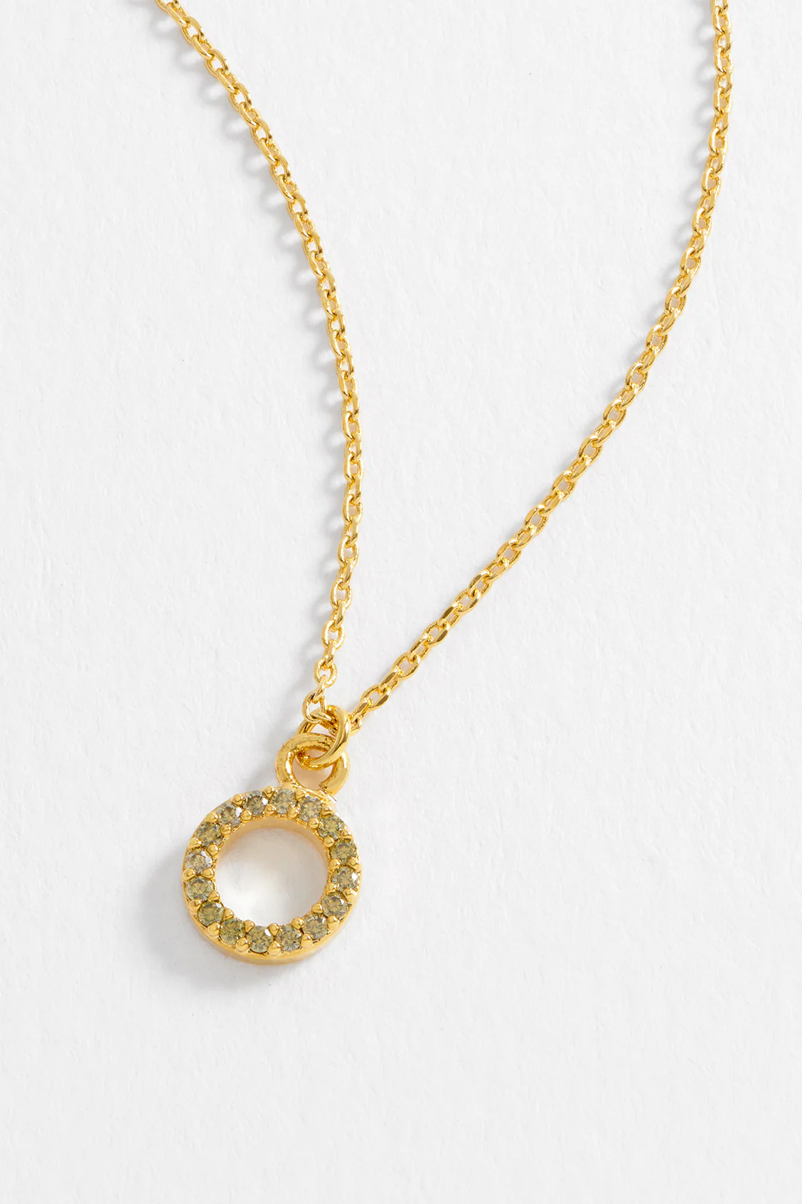Circle CZ Pendant Necklace - Image 5