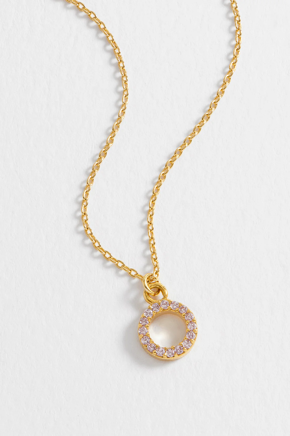Circle CZ Pendant Necklace - Image 5