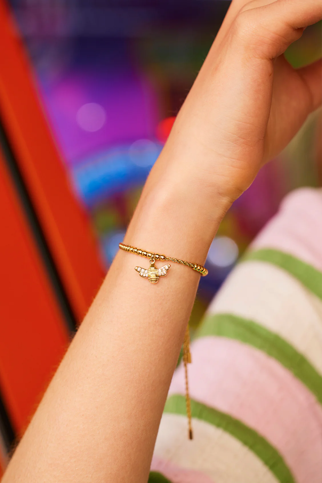 CZ Bee Charm Amelia Bracelet - Image 4