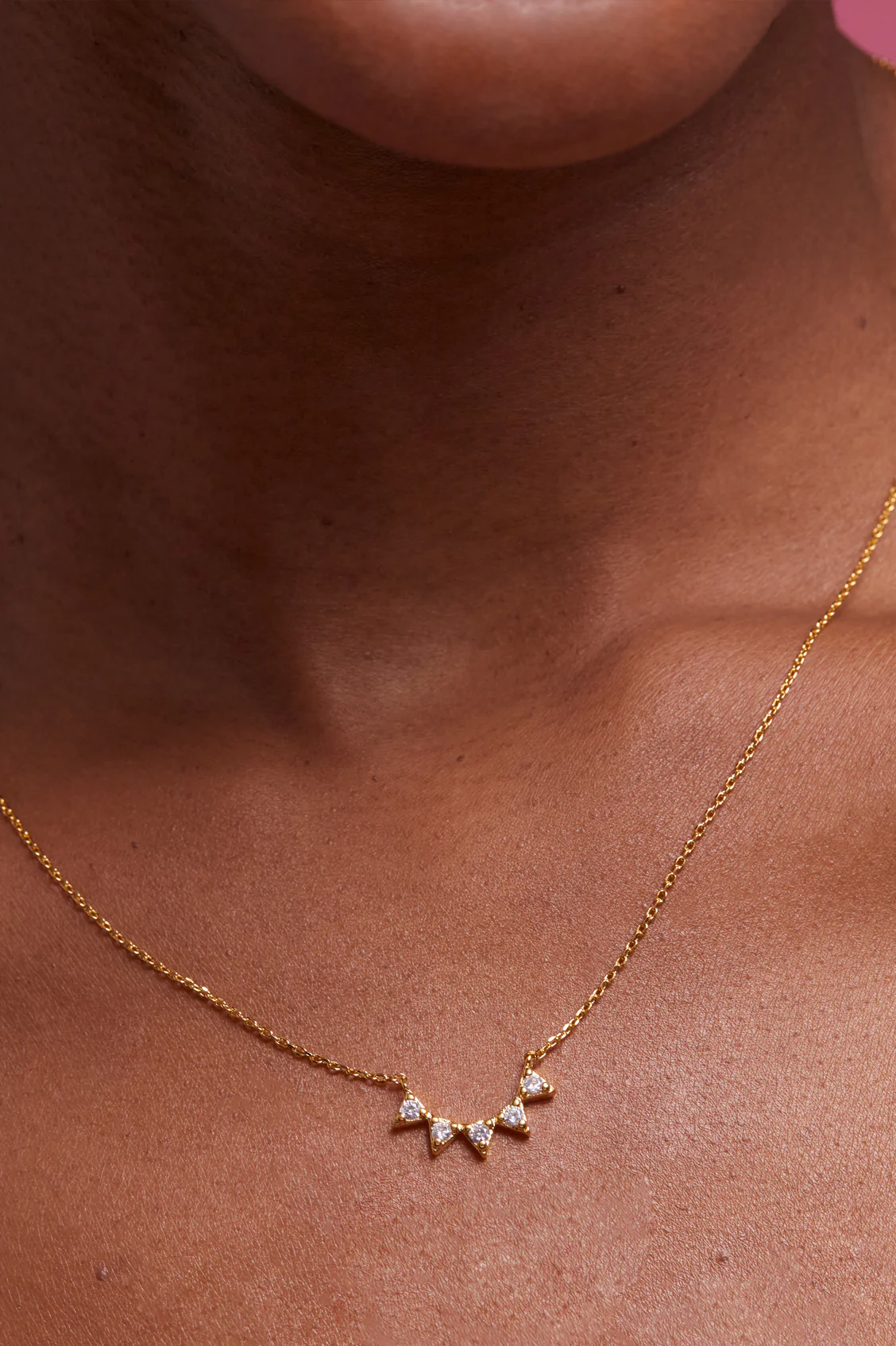 CZ Bunting Necklace - Image 4