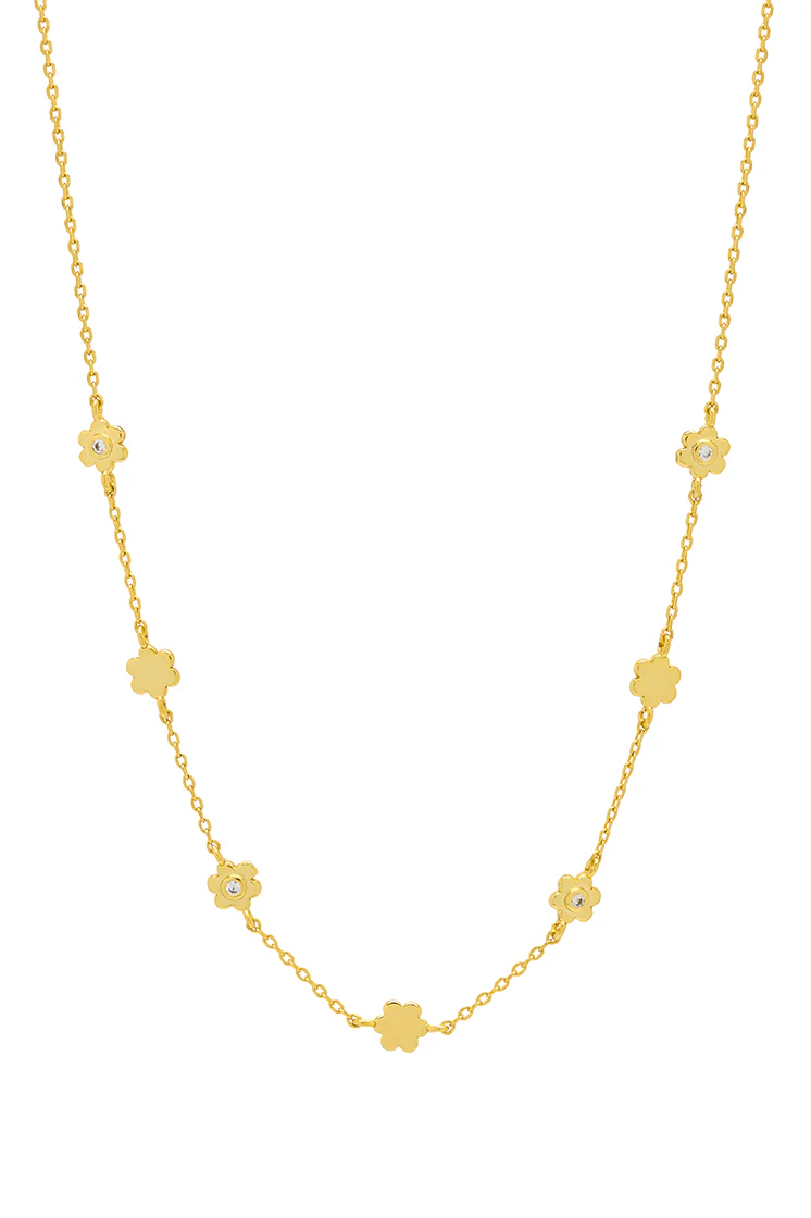 CZ Flower Necklace - Image 3