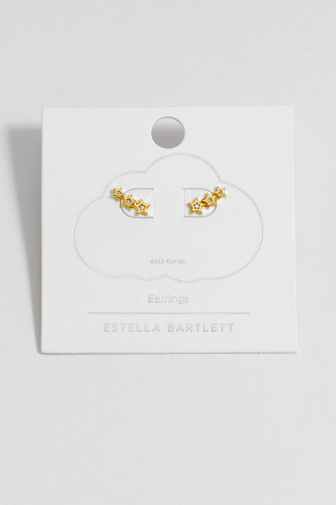 CZ Star Crawler Stud Earrings - Image 3