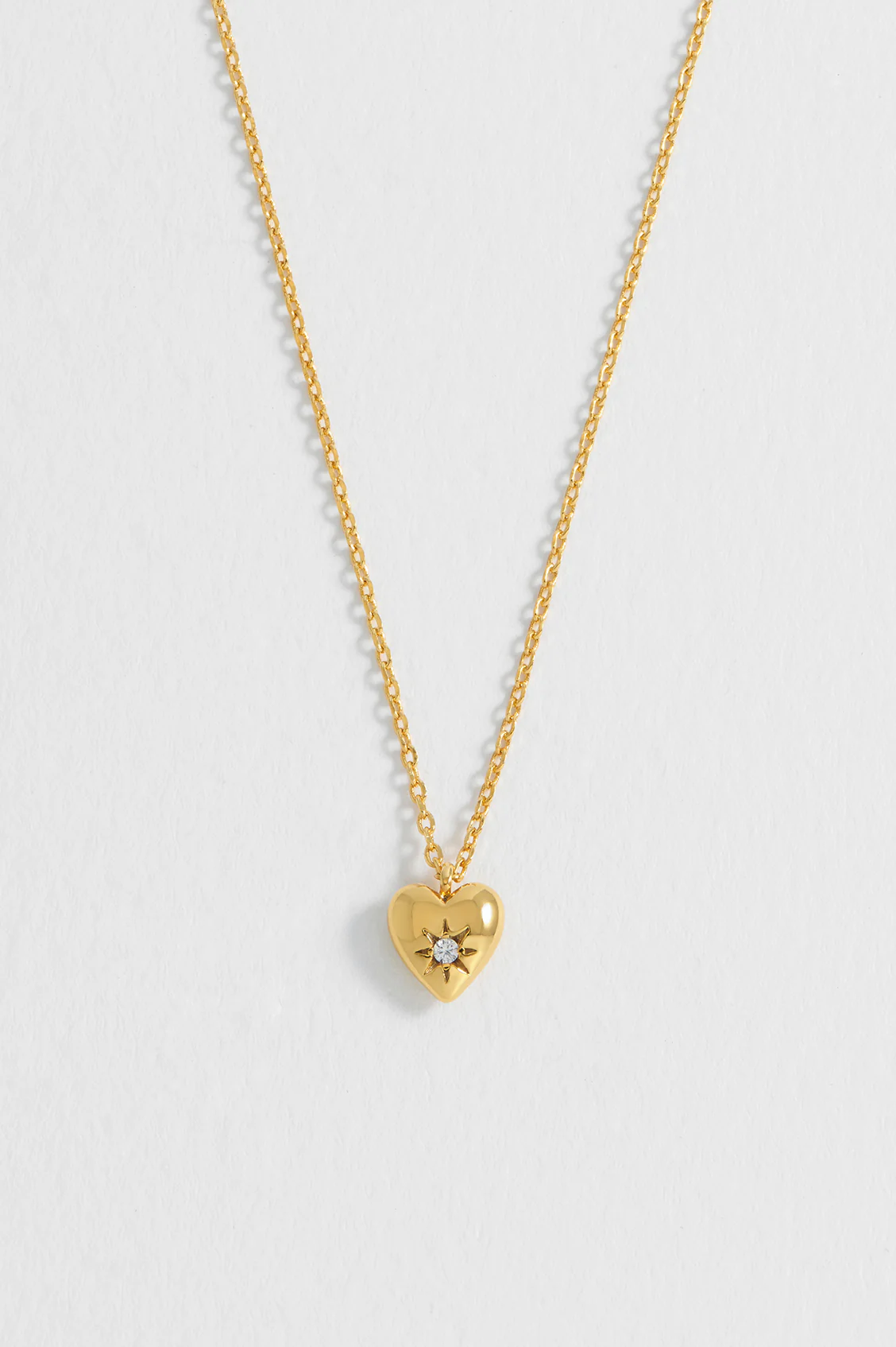 CZ Star Puffy Heart Necklace - Image 4