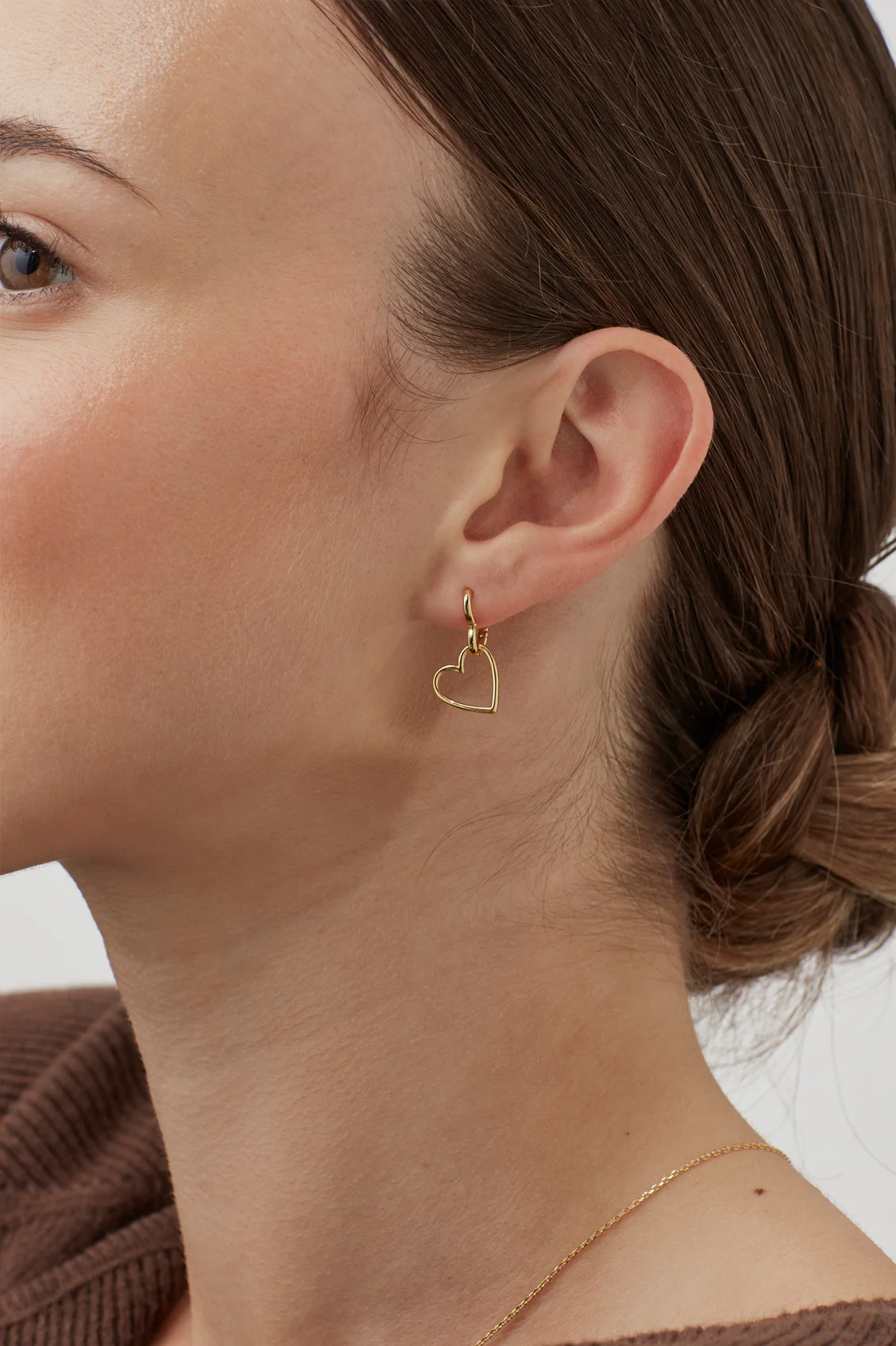 Double Heart Hoop Earrings - Image 2
