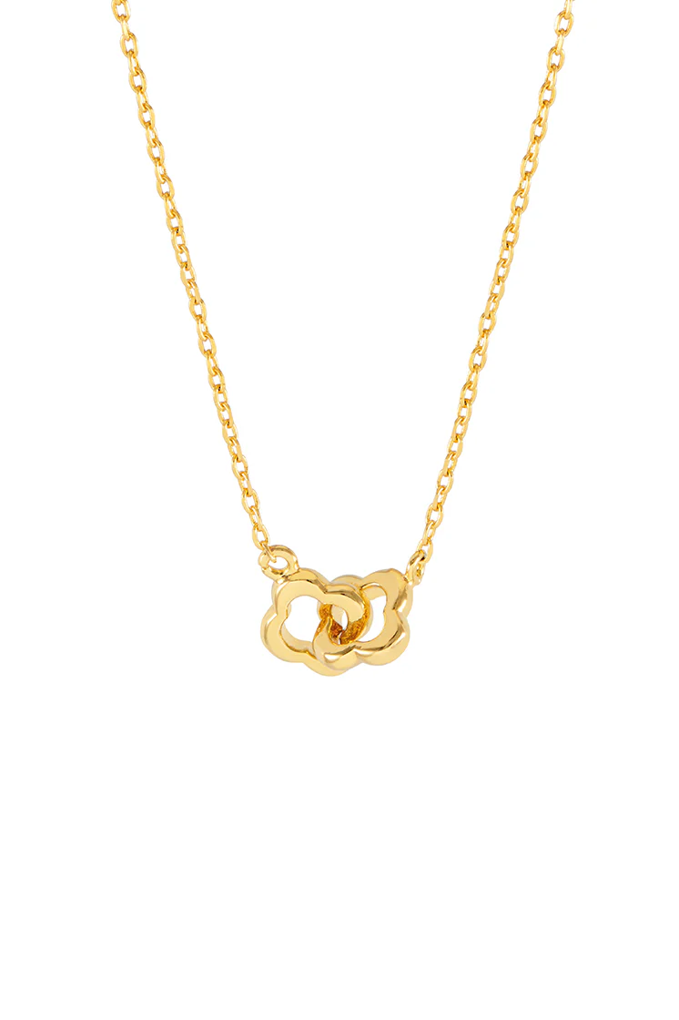 Double-Linked Flower Necklace - Image 3
