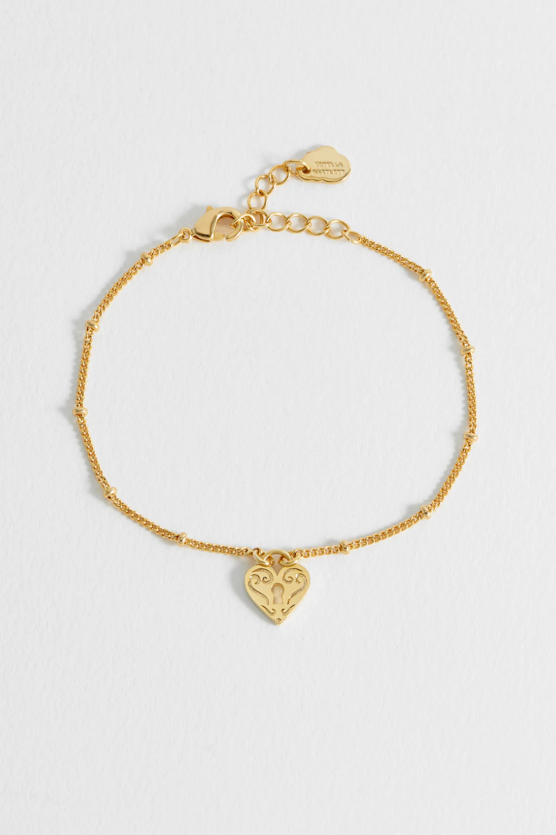 Engraved Heart Padlock Bracelet - Image 4