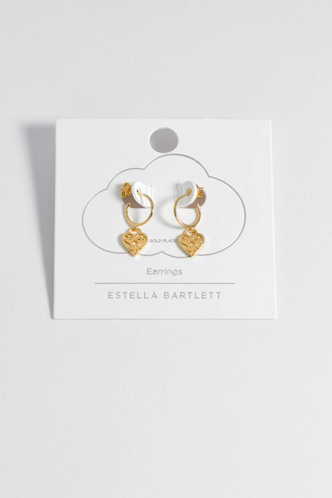 Engraved Heart Padlock Hoop Earrings - Image 6