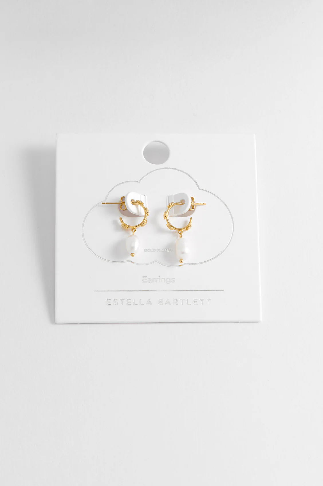 Flower Pearl Drop Hoops - Image 5