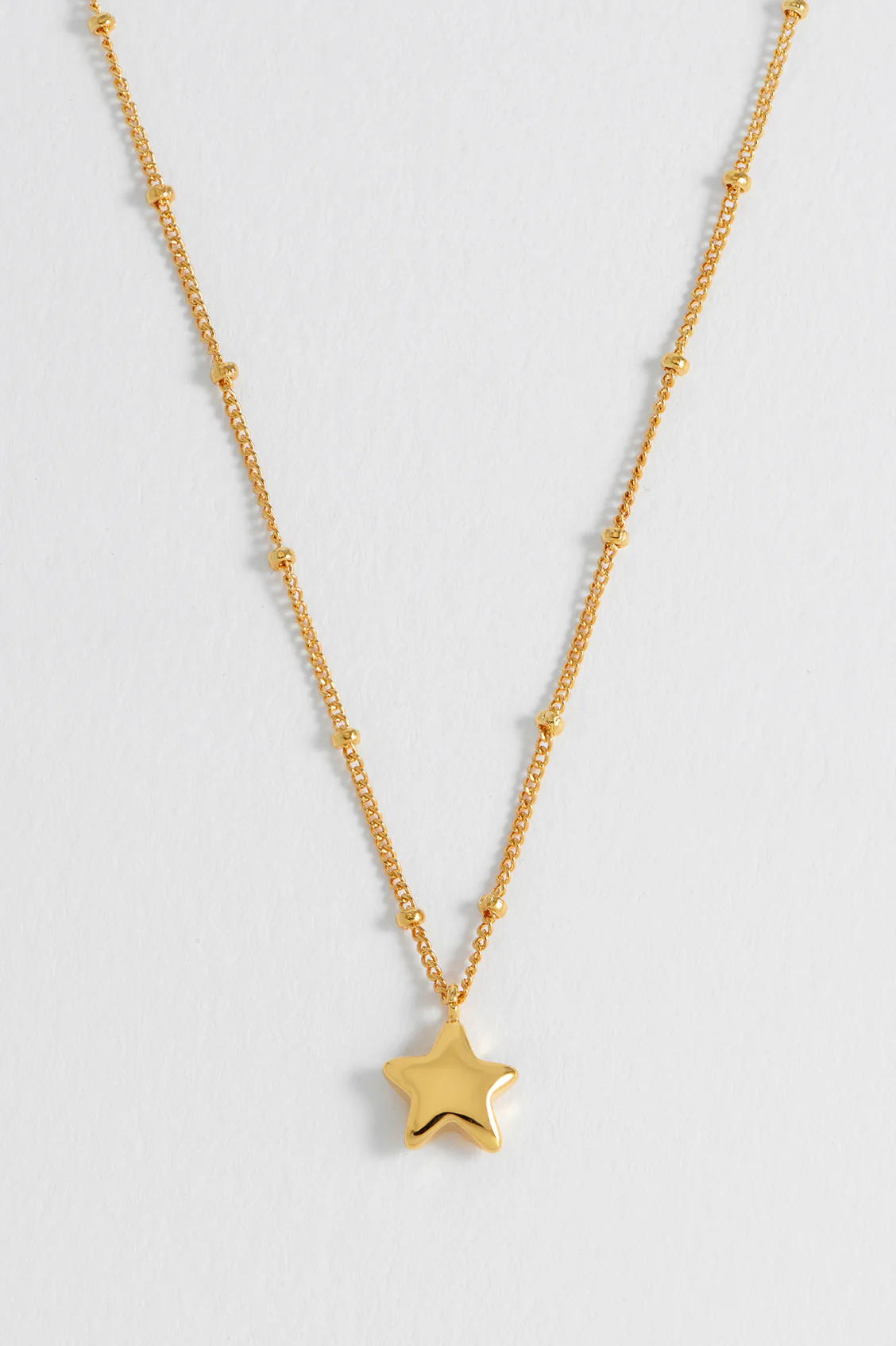 Hand Drawn Star Pendant On Beaded Chain - Image 6