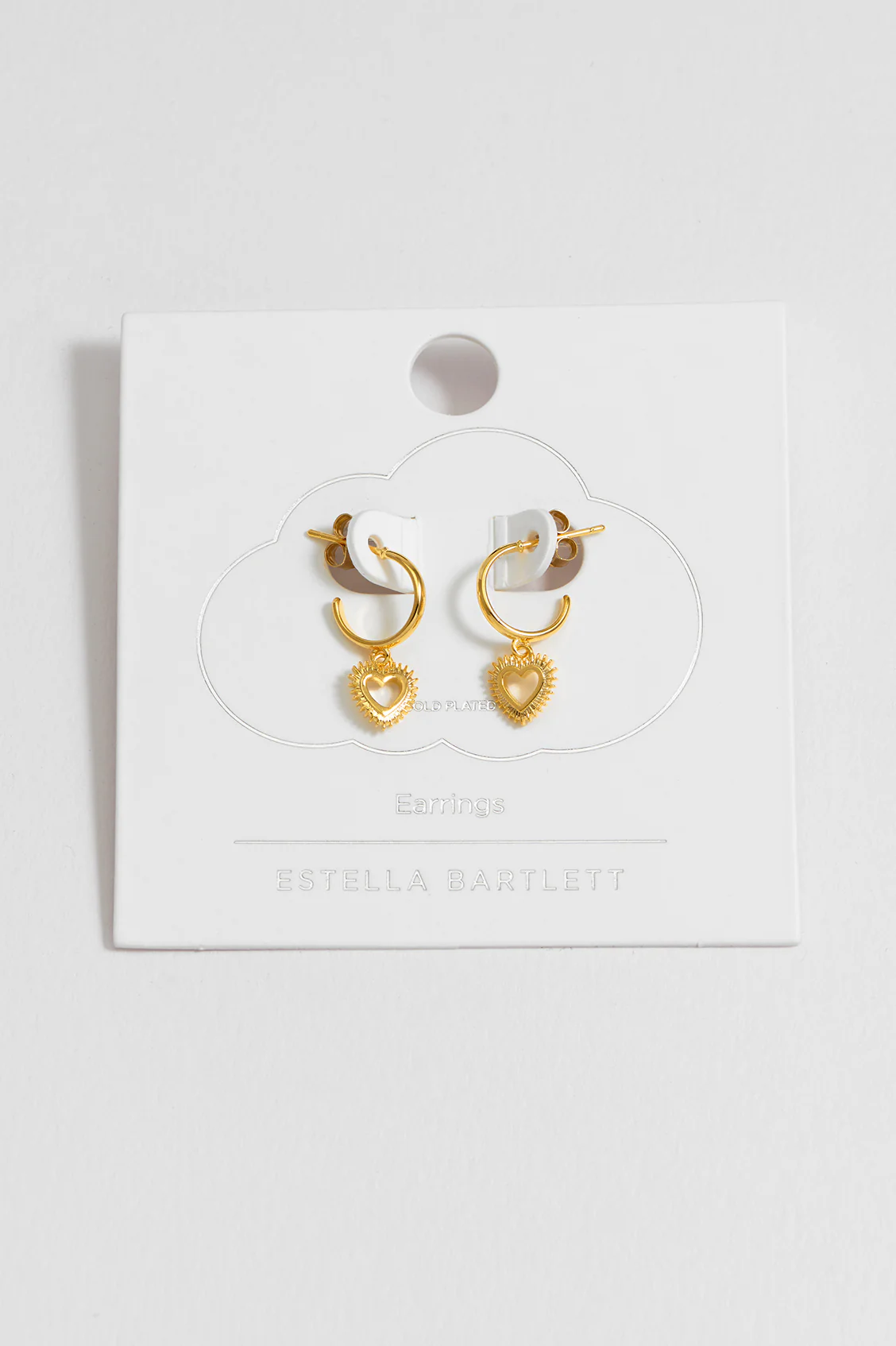 Heartburst Drop Hoop Earrings - Image 4
