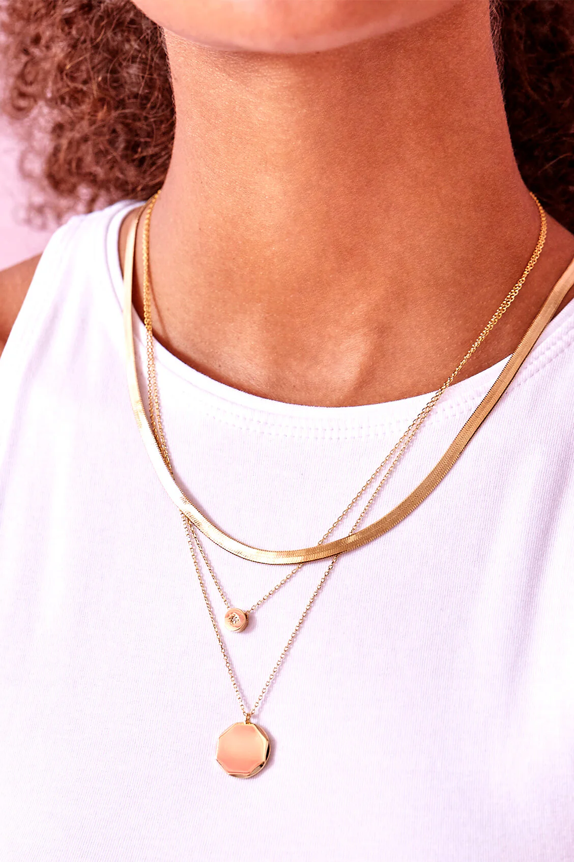 Herringbone Chain Necklace - Image 5