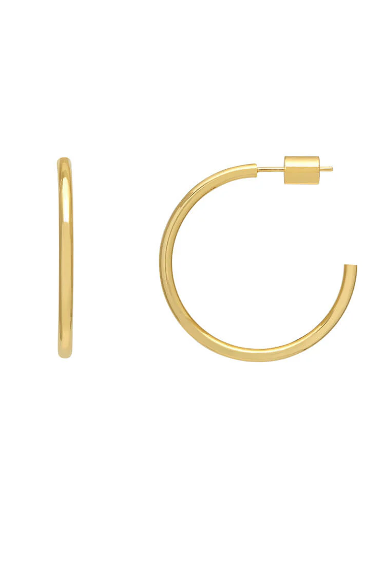 Large Chunky Hoop Earrings - Image 3