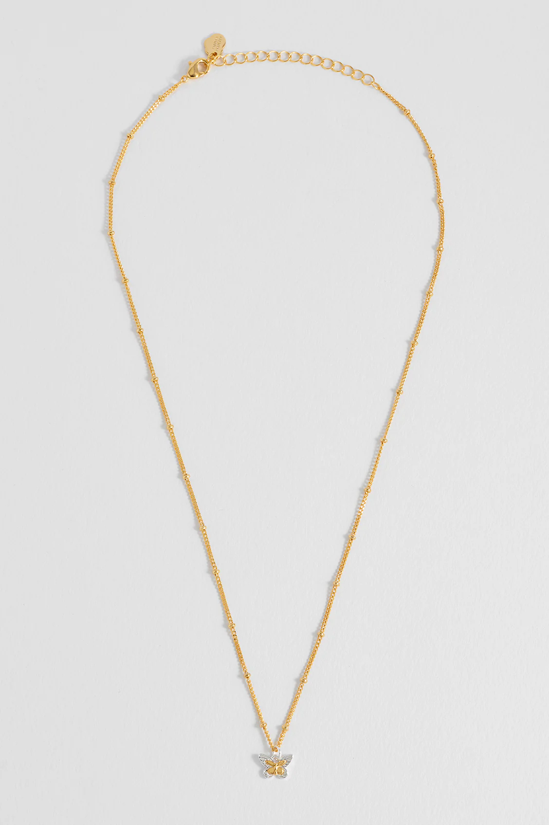 Mixed Metal Butterfly Necklace - Image 5