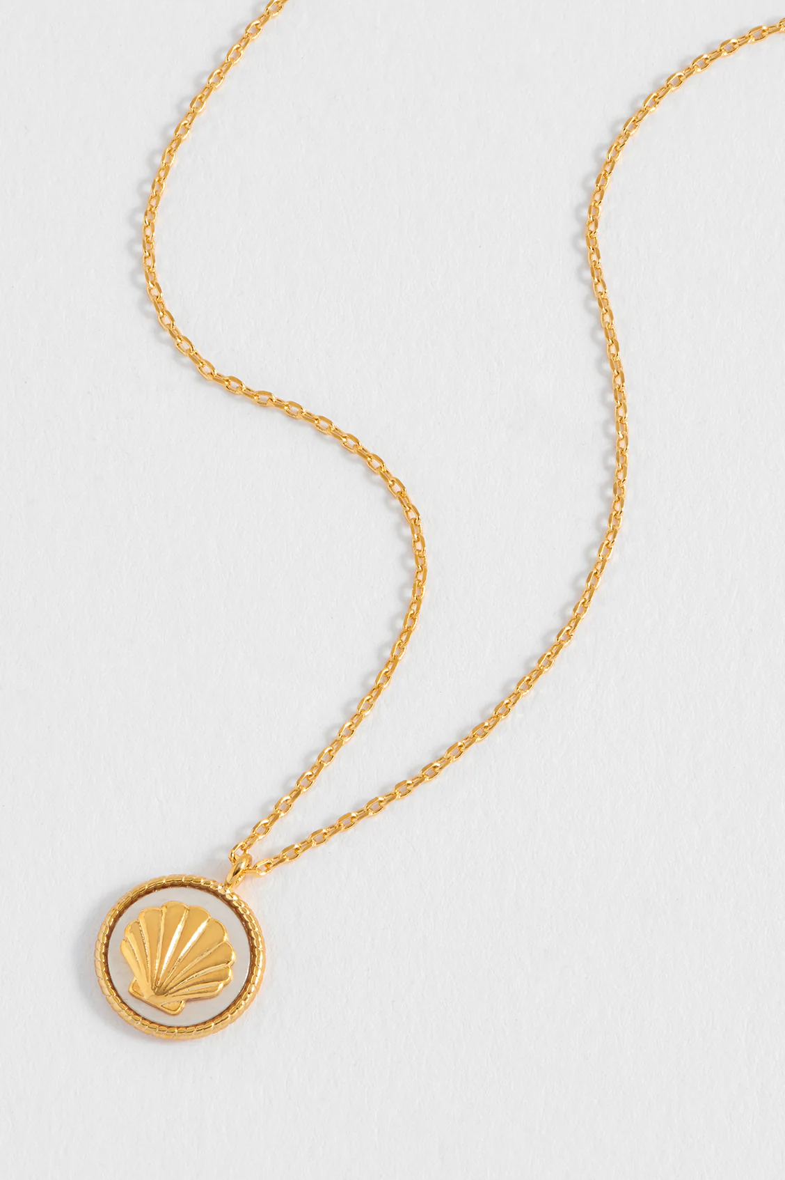 Mother-of-Pearl Seashell Coin Necklace - Image 4