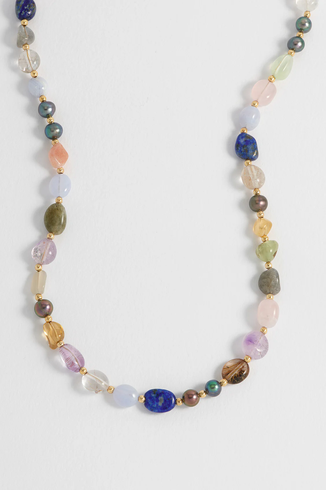 Multi Beaded T Bar Necklace - Image 4