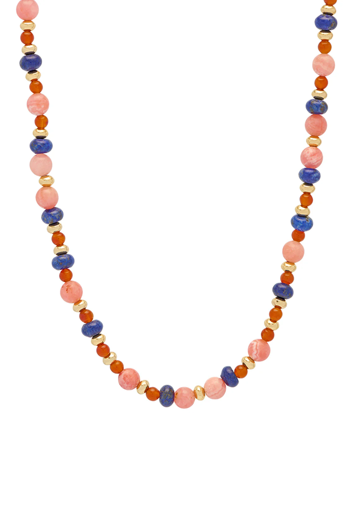 Mixed Gemstone T-Bar Necklace - Image 3