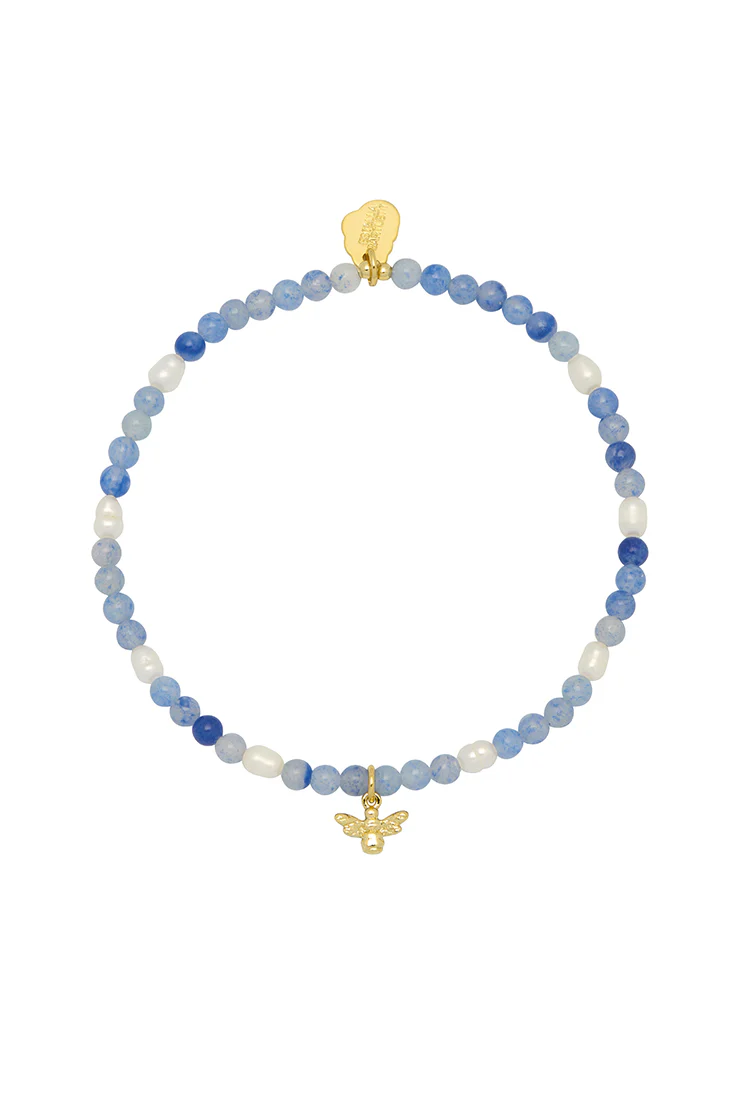 Gemstone Pearl Bee Bracelet - Image 3