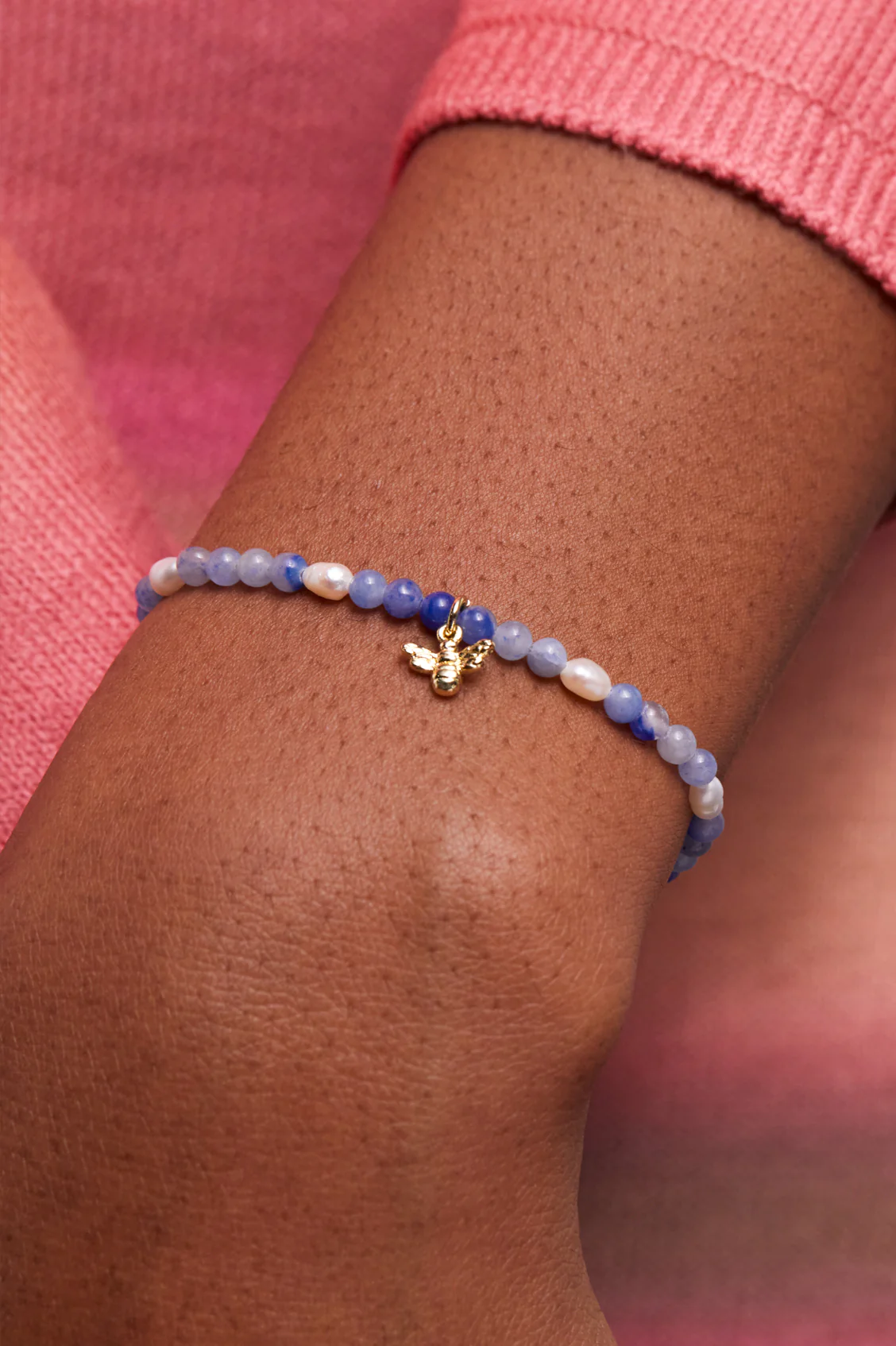 Gemstone Pearl Bee Bracelet - Image 4