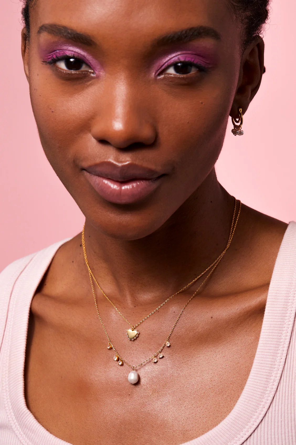 Pearl CZ Pendant Necklace - Image 4