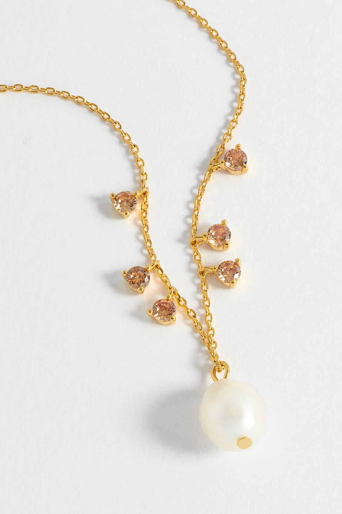 Pearl CZ Pendant Necklace - Image 5