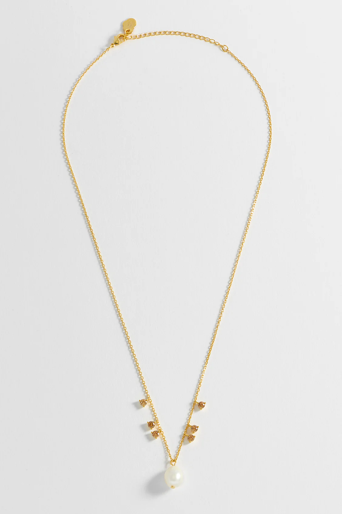 Pearl CZ Pendant Necklace - Image 6