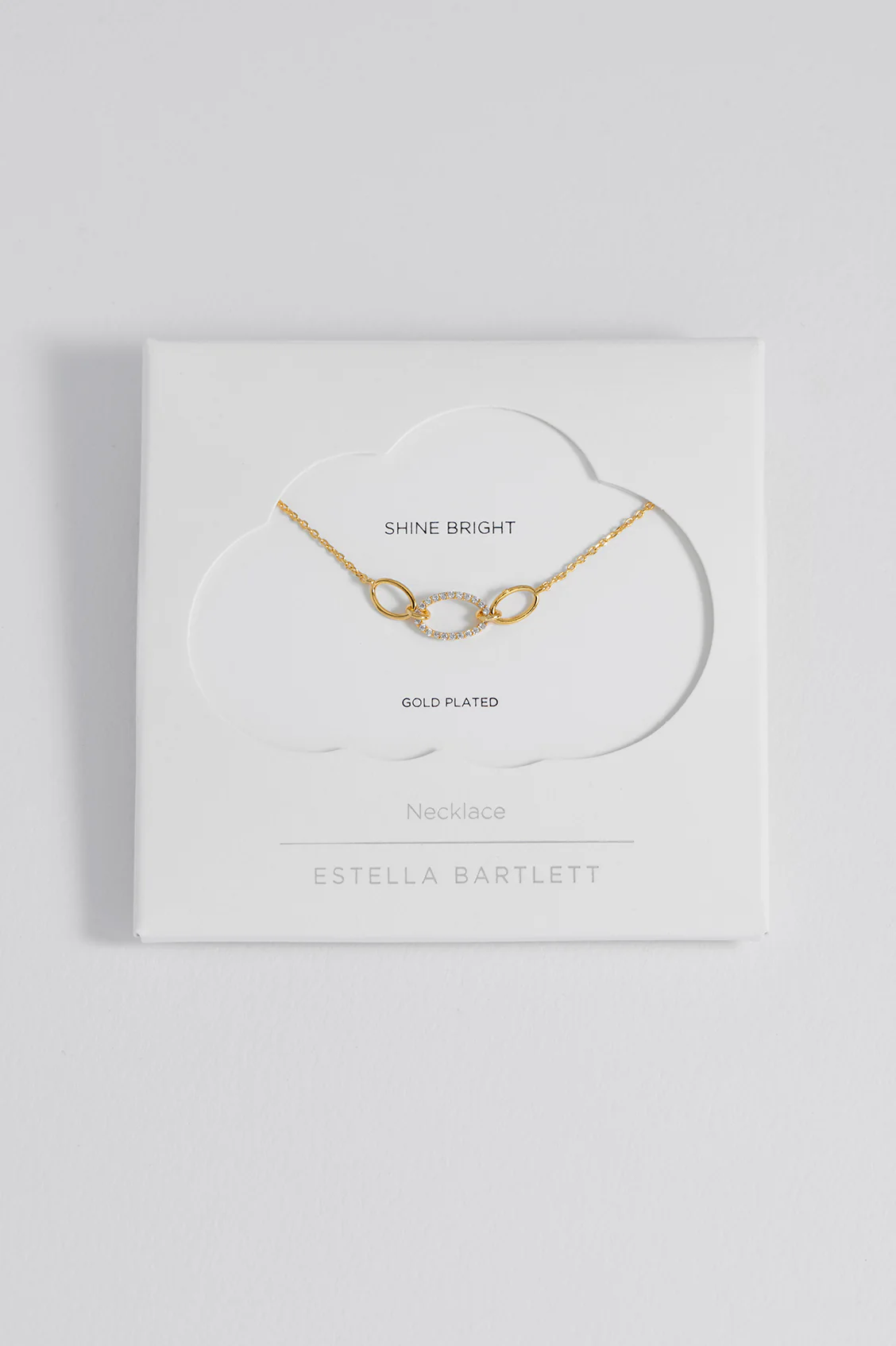 Oval Link CZ Chain Necklace